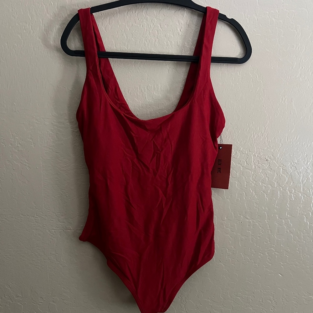 Alix NyC Red Bodysuit
